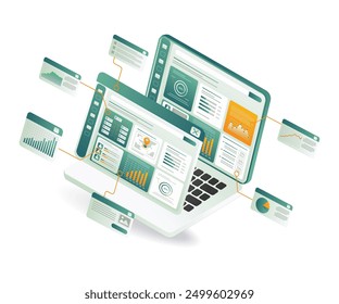 Graph on laptop screen, symbolizing digital analytics