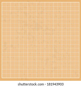 Graph orange millimeter paper grunge with white cells