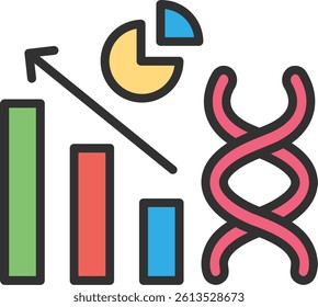 Graph Outline Filled Style Icon