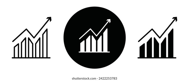 Graph outline icon collection or set. Graph Thin vector line art