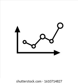 Graph outline icon isolated. Symbol, logo illustration for mobile concept and web design.