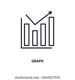 graph outline icon.  Thin line icon from business and analytics collection. Editable vector isolated on white background