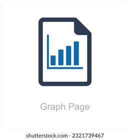 Concepto de icono de la página de gráficos e informes