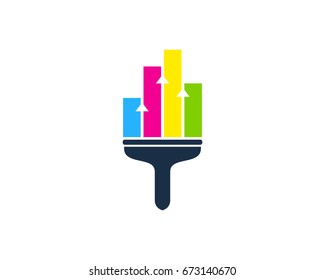 Graph Paint Icon Logo Design Element