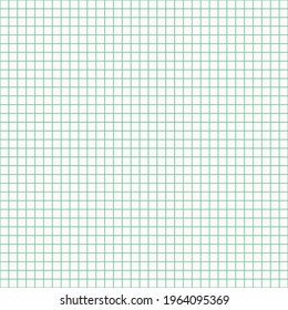Graph paper. Abstract grid color squared background. Geometric plotting paper for school education, wallpaper, textures, notebook. Lined sheet blank. Vector seamless pattern.