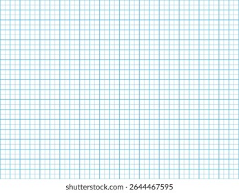 A graph paper background with light blue solid lines on a white base. Ideal for math, science, drafting, note-taking, and educational materials. Clean and versatile design.