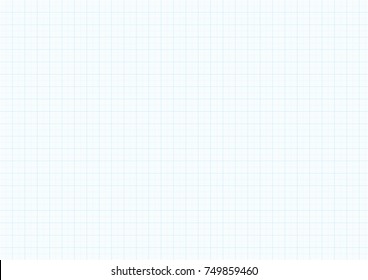 Graph paper blueprint background with vector blue plotting millimeter ruler line guide grid texture for engineering or mechanical drawing layout. Checkered A4 notebook, copybook background.