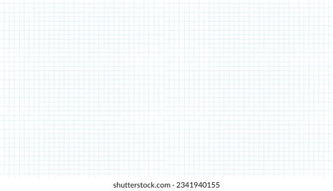 Graph paper, checkered background vector illustration isolated on white backdrop. Light blue grid notebook sheet texture, back to school banner template