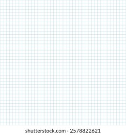 Graph paper checkered grid background. Light blue grid notebook sheet texture, back to school banner template. Eps 10