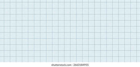 Graph paper designed for precision in technical and academic papers. Checkered geometric pattern. Vector grid background for engineering, drafting and STEM education.
