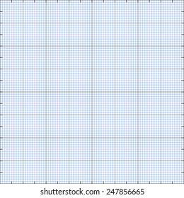 Graph paper grid background, blue color, 2d illustration, vector, eps 8