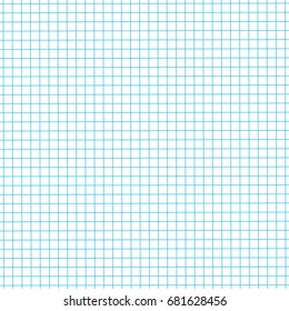 graph paper illustrator background eps10. Vector blue plotting graph grid paper background. Sheet lining. Grid on a white background, vector illustration