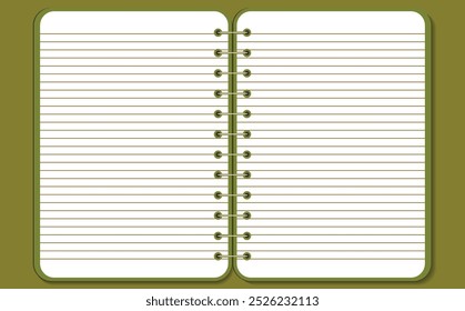 Graph paper. Open notepad. Printable lined grid paper with color lines. Geometric background for school, textures, notebook, diary. Copy space blank.