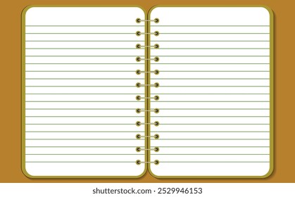 Graph paper. Open notepad. Printable lined grid paper with color lines. Geometric background for school, textures, notebook, diary. Copy space blank.