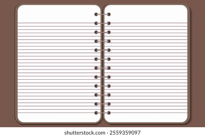 Graph paper. Open notepad. Printable lined grid paper with color lines. Geometric background for school, textures, notebook, diary. Copy space blank.