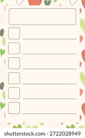 Papier grafisch darstellen. Druckbar Liste mit Kontrollkästchen, Checkliste, Gitterpapier mit Farbe horizontale Linien zu tun. Geometrisches Muster für Schule, Texturen, Notizbuch, Tagebuch. Realistisch gefütterter Papierzuschnitt.