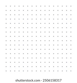 Graph paper. Printable dotted grid paper on white background. Geometric abstract dotted transparent illustration with dots for school, notebook, diary, notes, print. Realistic paper blank size A4.