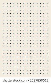 Graph paper. Printable dotted grid paper on white background. Geometric abstract dotted transparent illustration with dots for school, notebook, diary, notes, print. Realistic paper blank size A4.