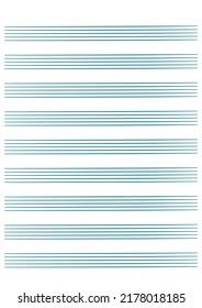 Graph paper. Printable grid paper with stave on a white background. A blank music sheet paper with staff. Geometric pattern for composition, education, school. Realistic lined paper blank size A4.