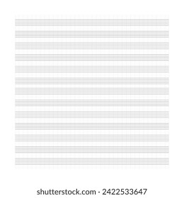Papel gráfico. Papel de rejilla imprimible con un fondo blanco. Una hoja de papel en blanco con el personal. Patrón geométrico para la composición, la educación, la escuela. Papel en blanco.