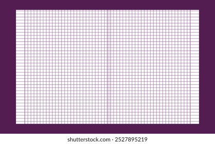 Graph paper. Printable lined and squared grid paper with color lines. Geometric background for school, textures, notebook, diary. Copy space blank.