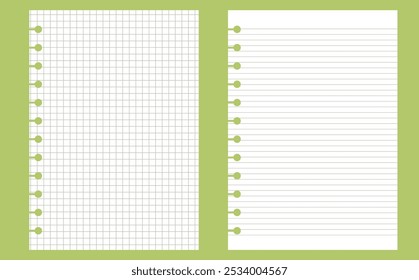 Papel gráfico. Papel de cuadrícula cuadrado y forrado imprimible con líneas de color. Fondo geométrico para la escuela, texturas, cuaderno, diario. Copiar espacio en blanco.