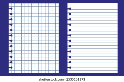 Papel gráfico. Papel de cuadrícula cuadrado y forrado imprimible con líneas de color. Fondo geométrico para la escuela, texturas, cuaderno, diario. Copiar espacio en blanco.