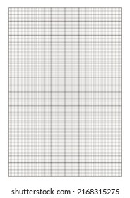 Graph paper. Printable millimeter grid paper with color lines. Geometric pattern for school, technical engineering line scale measurement. Realistic lined paper blank size A4.