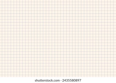 Graph paper. Printable squared grid paper with color horizontal lines. Geometric background for school, textures, notebook, diary. Realistic lined paper blank size reversal A5.