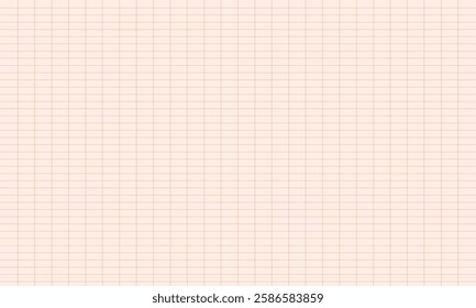 Graph paper. Printable squared grid paper with color horizontal lines. Geometric background for school, textures, notebook, diary. Realistic lined paper blank size reversal A5.