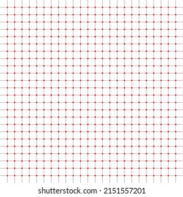 Graph paper, red lines with red dots on white background.