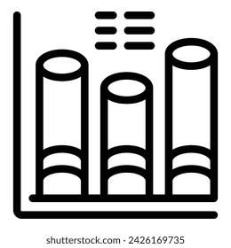Graph passcode fail icon outline vector. Attack broken. Bankrupt signal