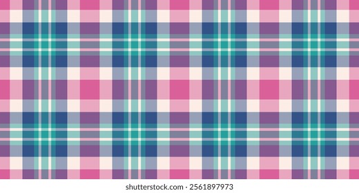 Graph pattern tartan background, october plaid textile texture. Variation vector seamless fabric check in pastel and light colors palette.