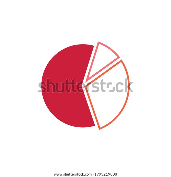 graph pie chart icon in trendy flat style\
isolated on white\
background