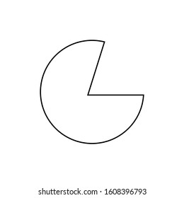 Graph pie icon. Business finance symbol. Logo design element