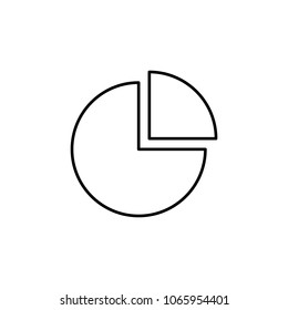 graph pie icon. Element of simple icon for websites, web design, mobile app, info graphics. Thin line icon for website design and development, app development  on white background