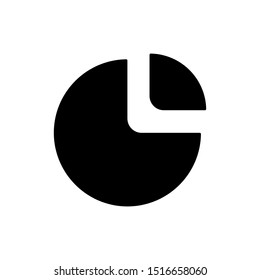 Graph pie icon. Statistic report symbol