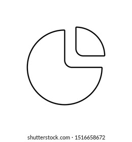 Graph pie icon. Statistic report symbol