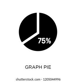 Graph pie icon. Graph pie symbol design from Analytics collection. Simple element vector illustration on white background.