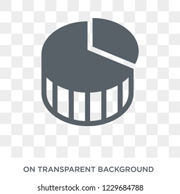 Graph pie icon. Trendy flat vector Graph pie icon on transparent background from Business and analytics collection. 