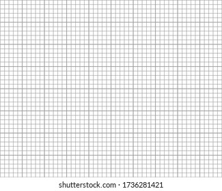 Graph plotting grid paper. Millimetre paper. Simple blank sheet in cells. Squared grating background. Vector seamless pattern. Geometric checkered texture. Square grid for design prints architect plan