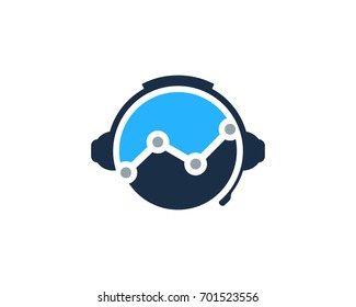 Graph Podcast Icon Logo Design Element