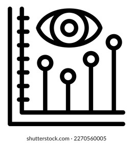 Graph point icon outline vector. Business company. Manager group