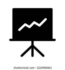 Graph Presentation Icon Vector Symbol Design Illustration