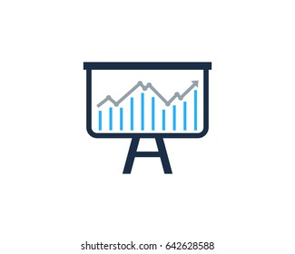 Graph Presentation Stock Market Icon Logo Design Element