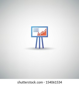 Graph presentation symbol,vector