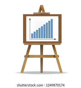 Graph Presentation Vector Icon