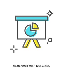 Graph Presentation Vector Icon