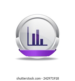 Graph Purple Vector Icon Button