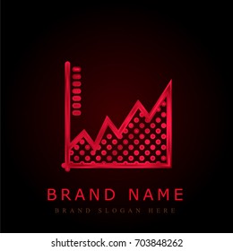 Graph red chromium metallic logo